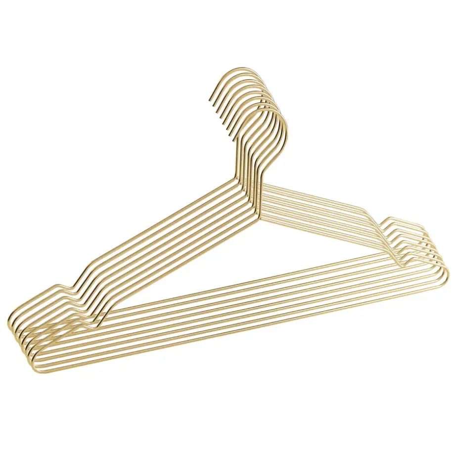 20 Metalen Kleerhangers, Ultra-dunne en Ruimtebesparende Kledinghangers, Goud