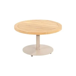 4 Seasons Volta teak salontafel - Ø60 cm. taupe