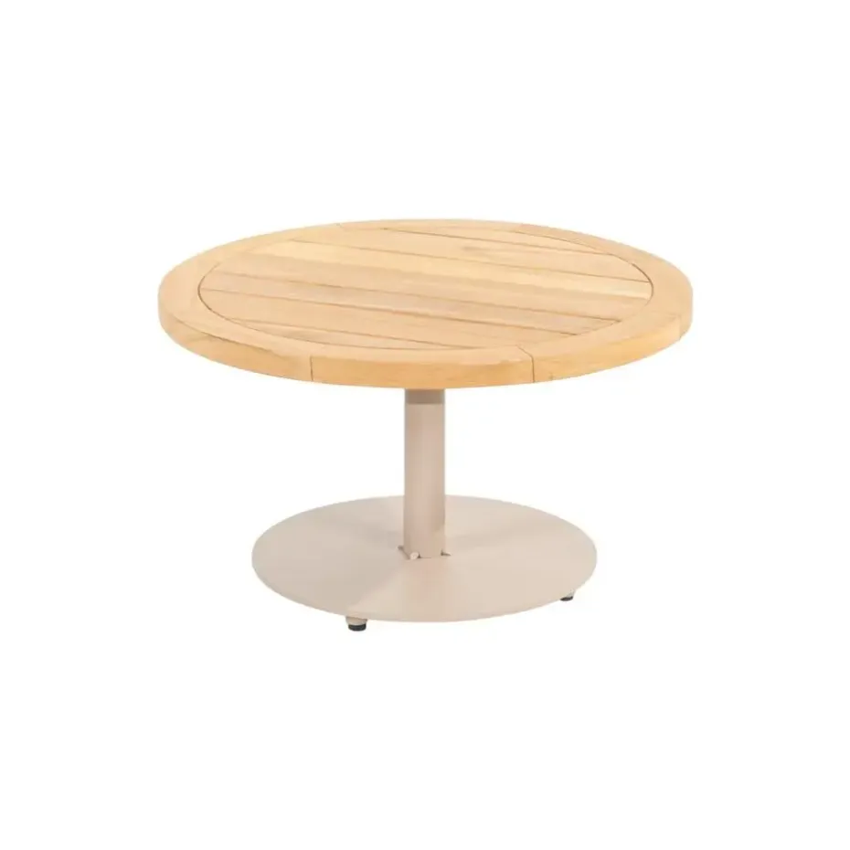 4 Seasons Volta teak salontafel - Ø60 cm. taupe