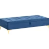 ABERDEEN - Ottomaan met opbergruimte - Marineblauw - Fluweel