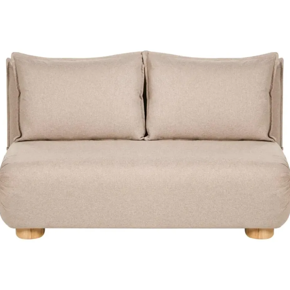 ABISKO - Slaapbank 2-zits - Beige - Kunstlinnen