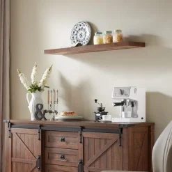 ACAZA Boekenplank van 140 cm lang - industrieel Design - Vintage bruin