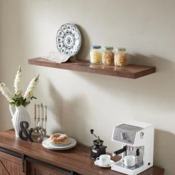 ACAZA Boekenplank van 140 cm lang - industrieel Design - Vintage bruin
