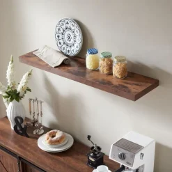 ACAZA Boekenplank van 140 cm lang - industrieel Design - Vintage bruin