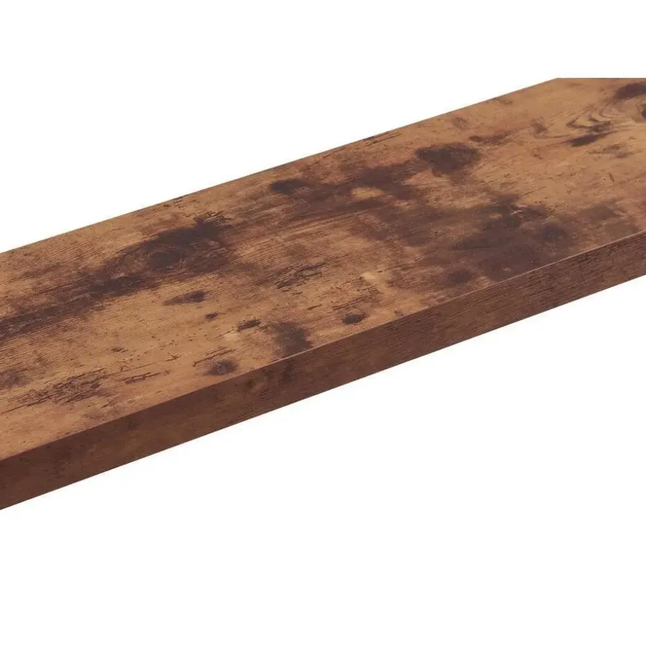 ACAZA Boekenplank van 140 cm lang - industrieel Design - Vintage bruin