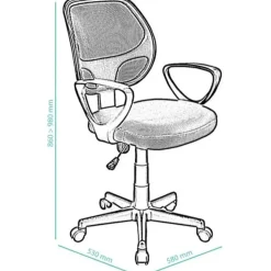 ACAZA Bureaustoel Buritos - Solide, Verstelbaar en Ergonomisch - Zwart