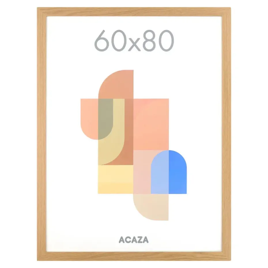 ACAZA Fotokader - Fotolijst van 60x80 cm - Warm Oak - MDF - Plexiglas