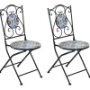 AGGIUS - Set van 2 tuinstoelen - Zwart - IJzer