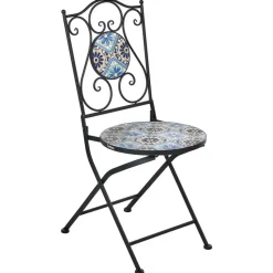 AGGIUS - Set van 2 tuinstoelen - Zwart - IJzer