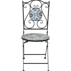 AGGIUS - Set van 2 tuinstoelen - Zwart - IJzer