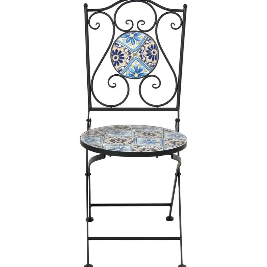 AGGIUS - Set van 2 tuinstoelen - Zwart - IJzer