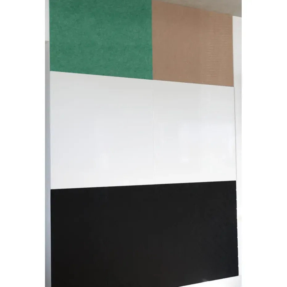 Akoestisch wandpaneel PET-vilt - 100x100cm - Visgraat motief Lichtgrijs