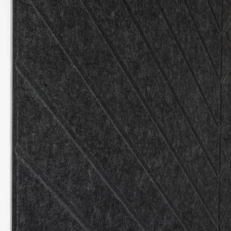 Akoestisch wandpaneel PET-vilt - 100x100cm - Visgraat motief Antraciet