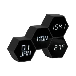 Alarm clock Six in the Mix rubberized black.