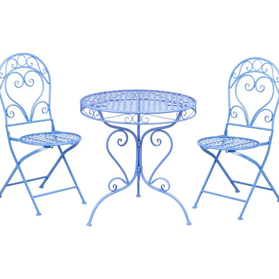 ALBINIA - Bistroset voor 2 - Blauw - Metaal