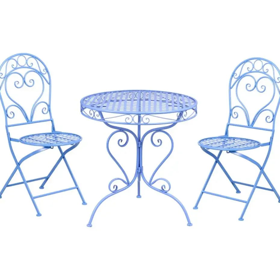 ALBINIA - Bistroset voor 2 - Blauw - Metaal