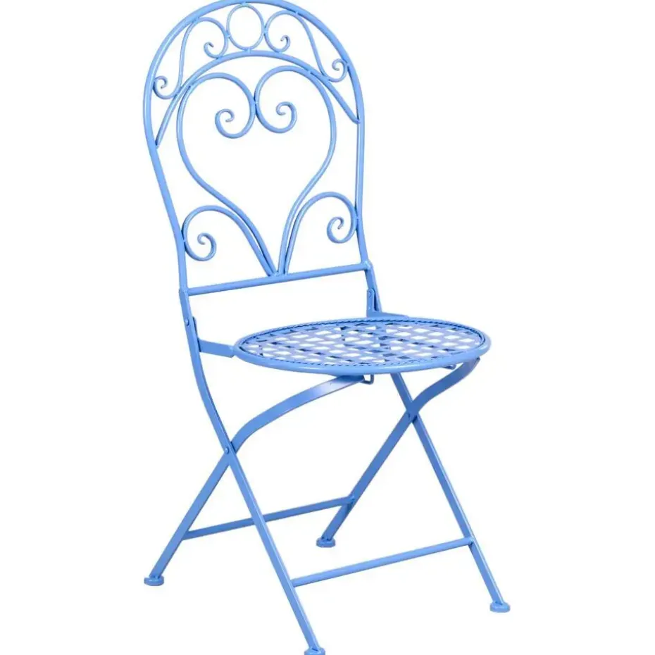 ALBINIA - Tuinstoel set van 2 - Blauw - Metaal