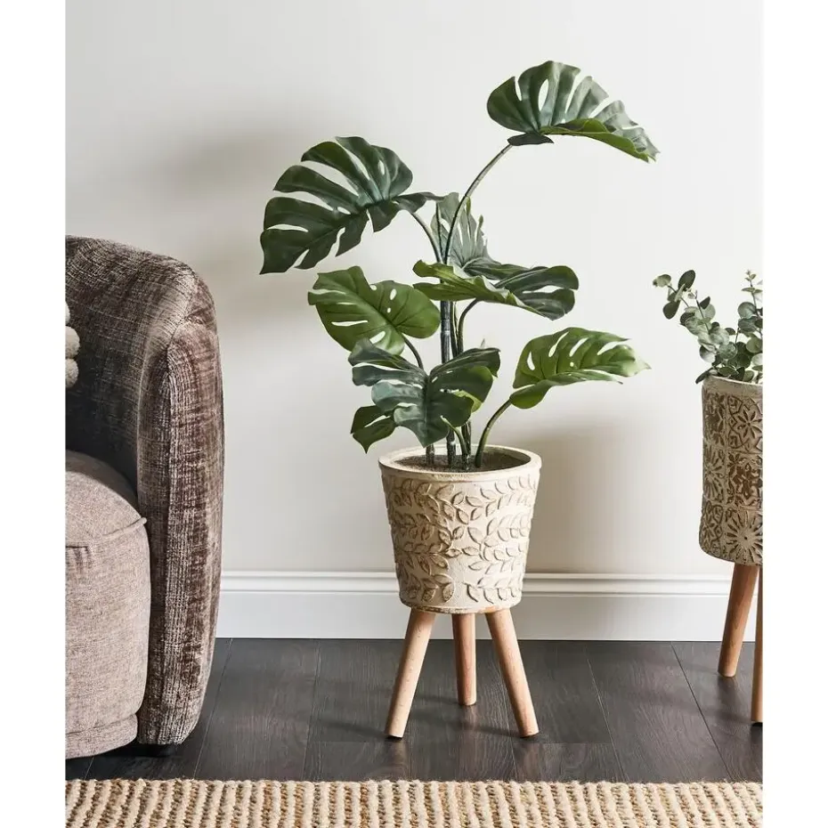 ALIARTOS- Bloempot - Gebroken wit - 43 cm - MgO