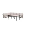 Allasio lounge-dining hoekset - 5-dlg. - c.black - desert sand - VW