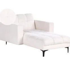 ALNES - Chaise longue - Wit - Polyester
