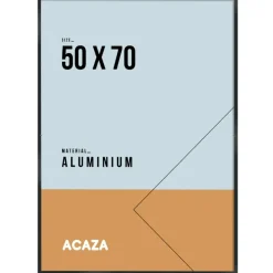 Aluminium Fotokader, Foto lijst voor Foto's met Formaat 50 x 70 cm, Zwarte Rand