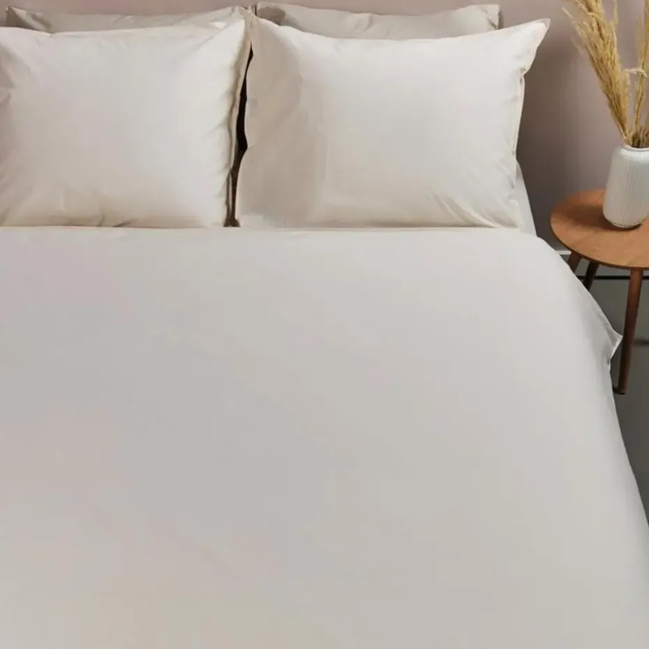Ambiante Dekbedovertrek Uni Cotton Sand-Lits-jumeaux (240 x 200/220 cm)