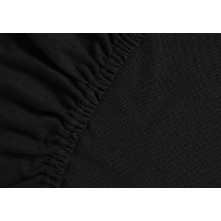 Ambiante Jersey - Hoeslaken - 180x200/210 - Zwart