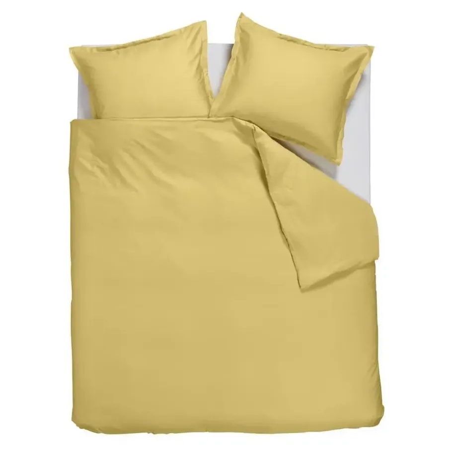 Ambiante Satin Uni dekbedovertrek - 240x200/220 - Licht geel