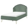AMBILLOU - Tweepersoonsbed - Groen - 120 x 200 cm - Fluweel