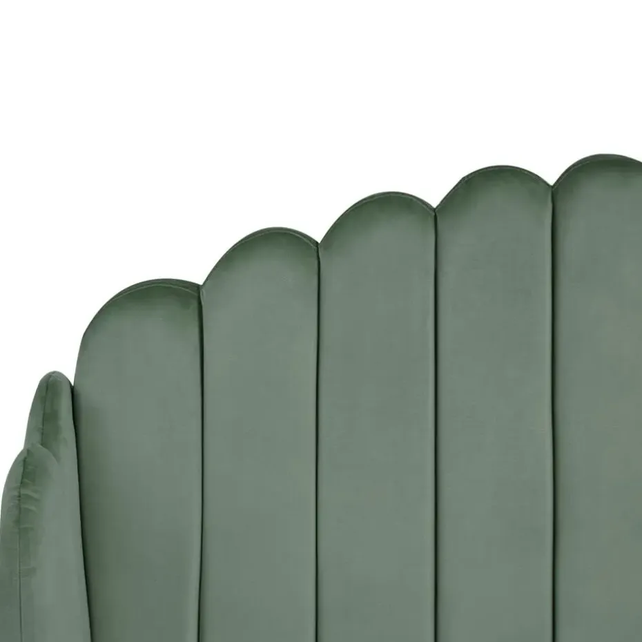 AMBILLOU - Tweepersoonsbed - Groen - 120 x 200 cm - Fluweel