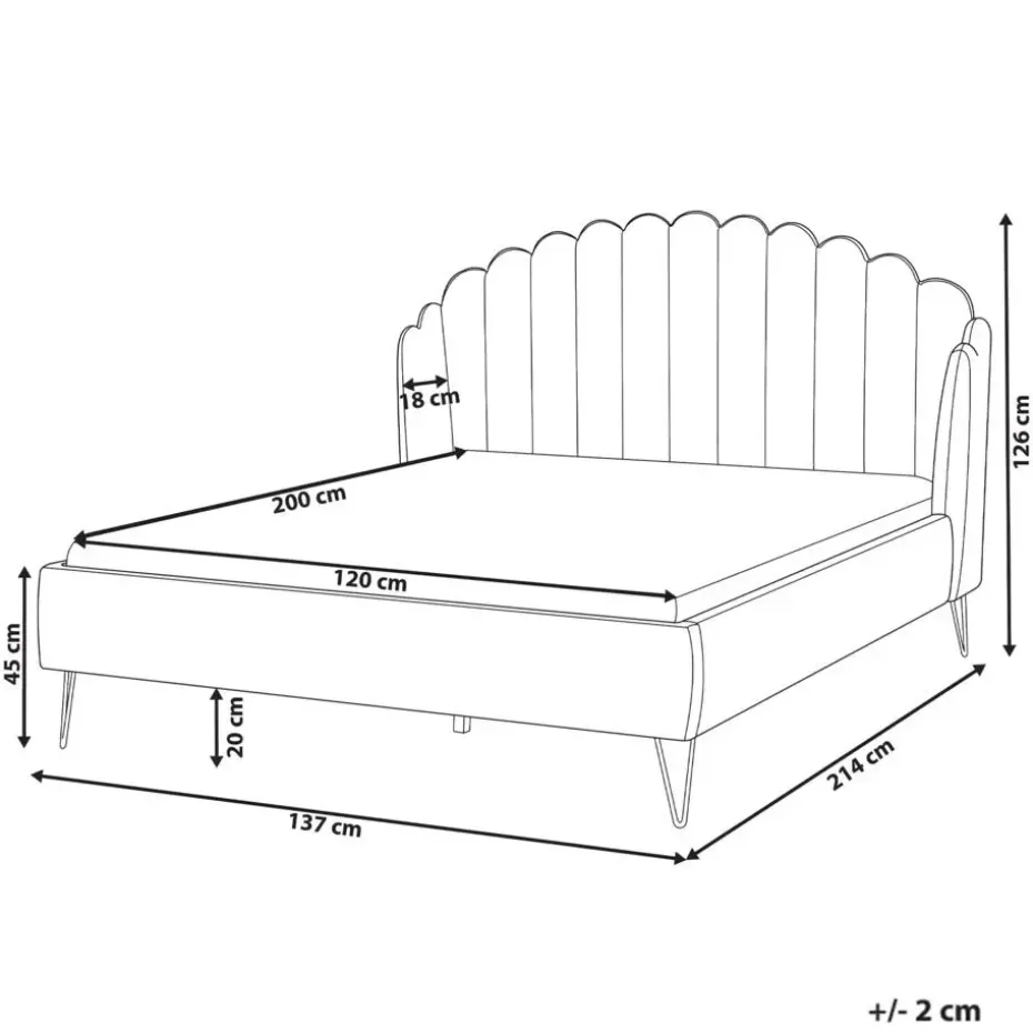 AMBILLOU - Tweepersoonsbed - Beige - 120 x 200 cm - Bouclé