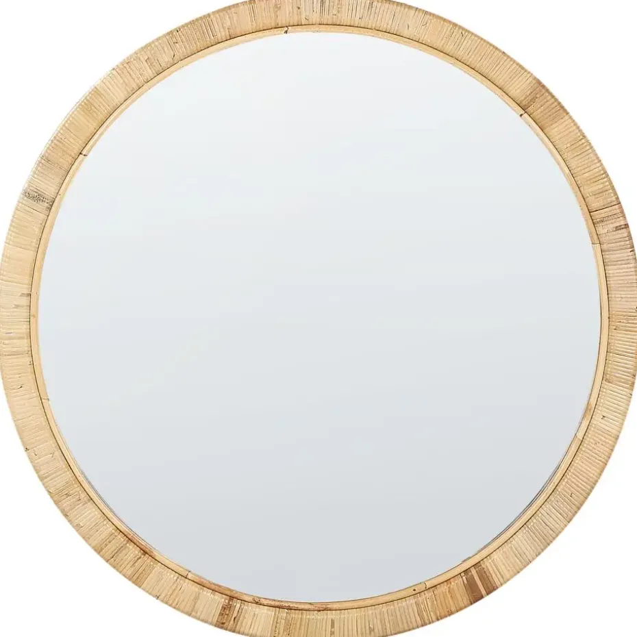 ANLEZY - Wandspiegel - Naturel - Rotan