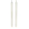 Anna Collection Led dinerkaarsen - 2x st - wit - 24 cm - 3D lont