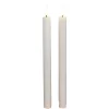 Anna Collection Led dinerkaarsen - 2x - wit - 25 cm - 3D vlam