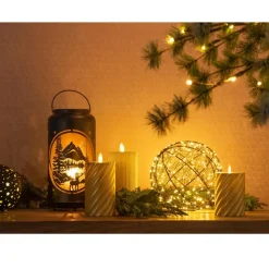 Anna Collection LED kaarsen - 3x - goud -swirl -afstandsbediening