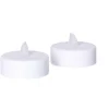 Anna's Collection Grote LED theelichtjes - 2x - wit -6 x 4,5 cm