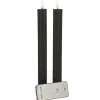 Anna's Collection Led dinerkaarsen - 2x st - zwart - ribbel - 23 cm
