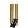 Anna's Collection LED dinerkaarsen - 2x - goud - 18 cm