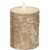 Anna's Collection Stompkaars - LED - berkenhout bruin - H10 cm