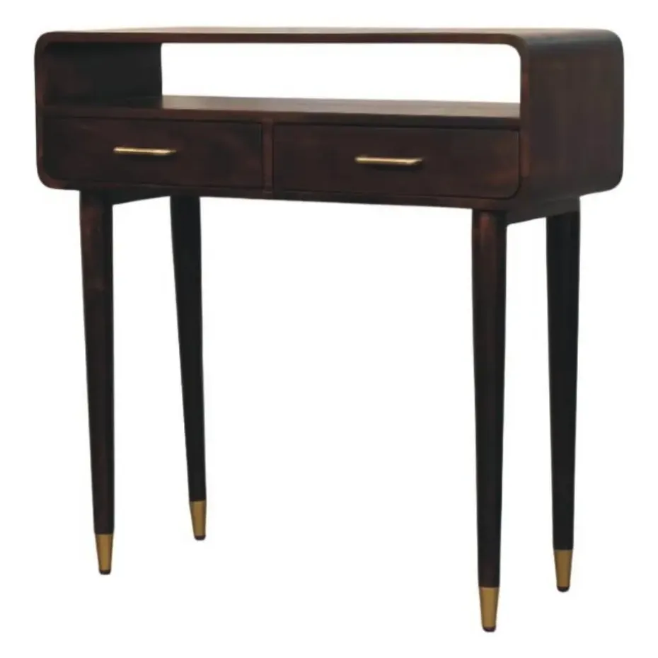 Apollo Loop Console, 2 Lades en Open Gleuf, Donkerbruin