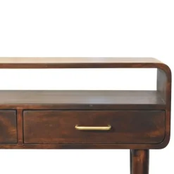 Apollo Loop Console, 2 Lades en Open Gleuf, Donkerbruin