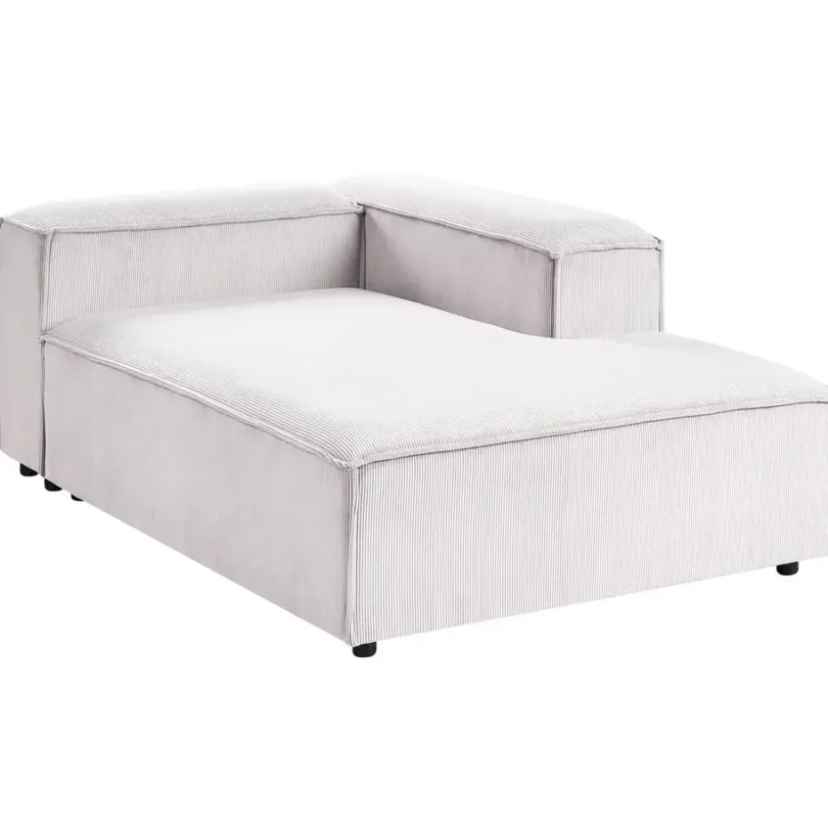 ARDAL - Chaise longue - Off-white - Linkszijdig - Corduroy