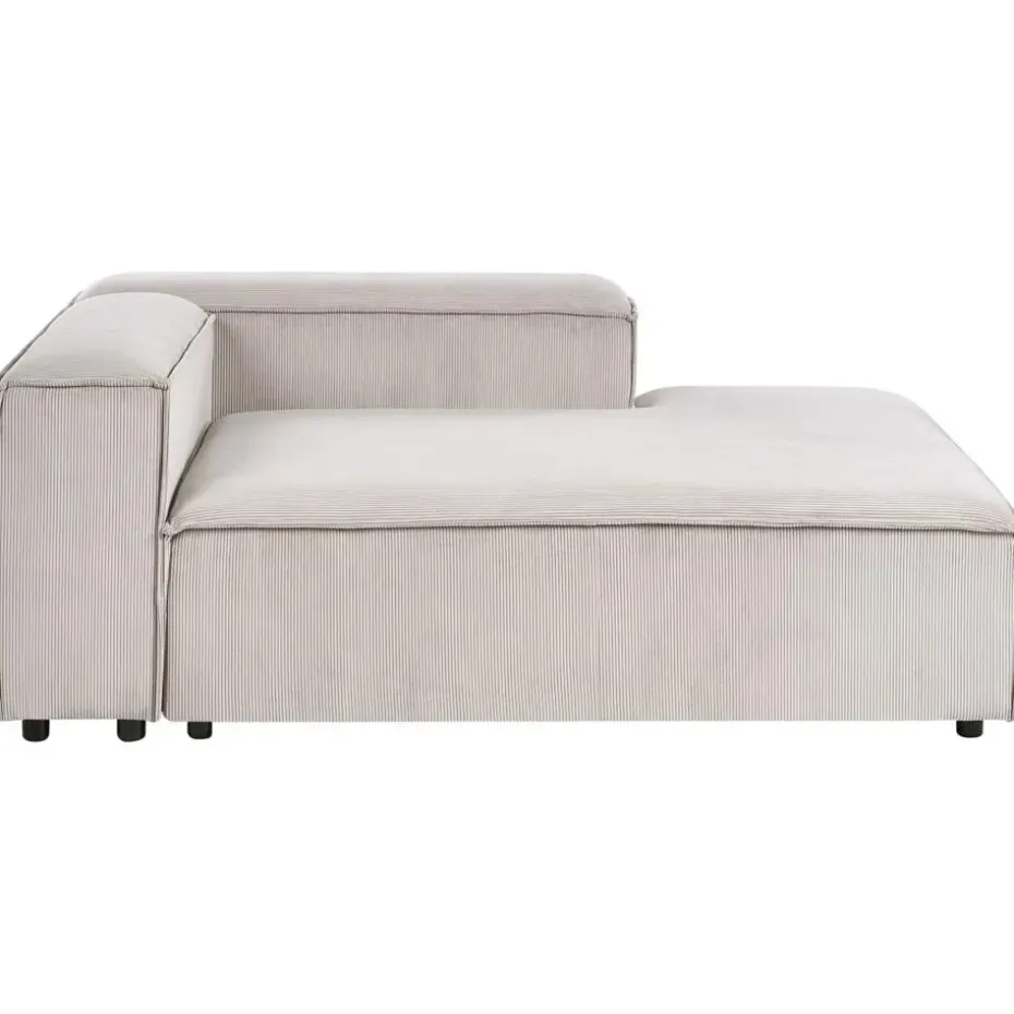 ARDAL - Chaise longue - Taupe - Linkszijdig - Corduroy