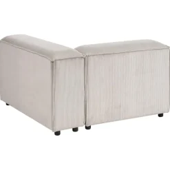 ARDAL - Chaise longue - Taupe - Linkszijdig - Corduroy