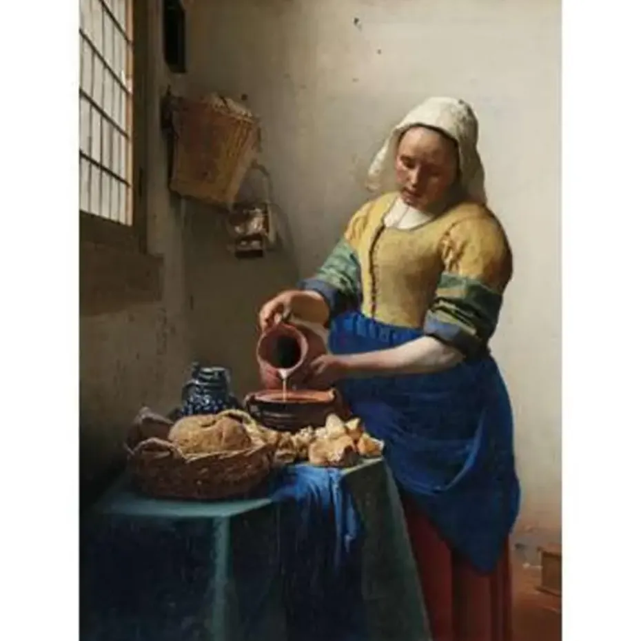 Art for the Home - Canvas - Het melkmeisje - 70x100 cm
