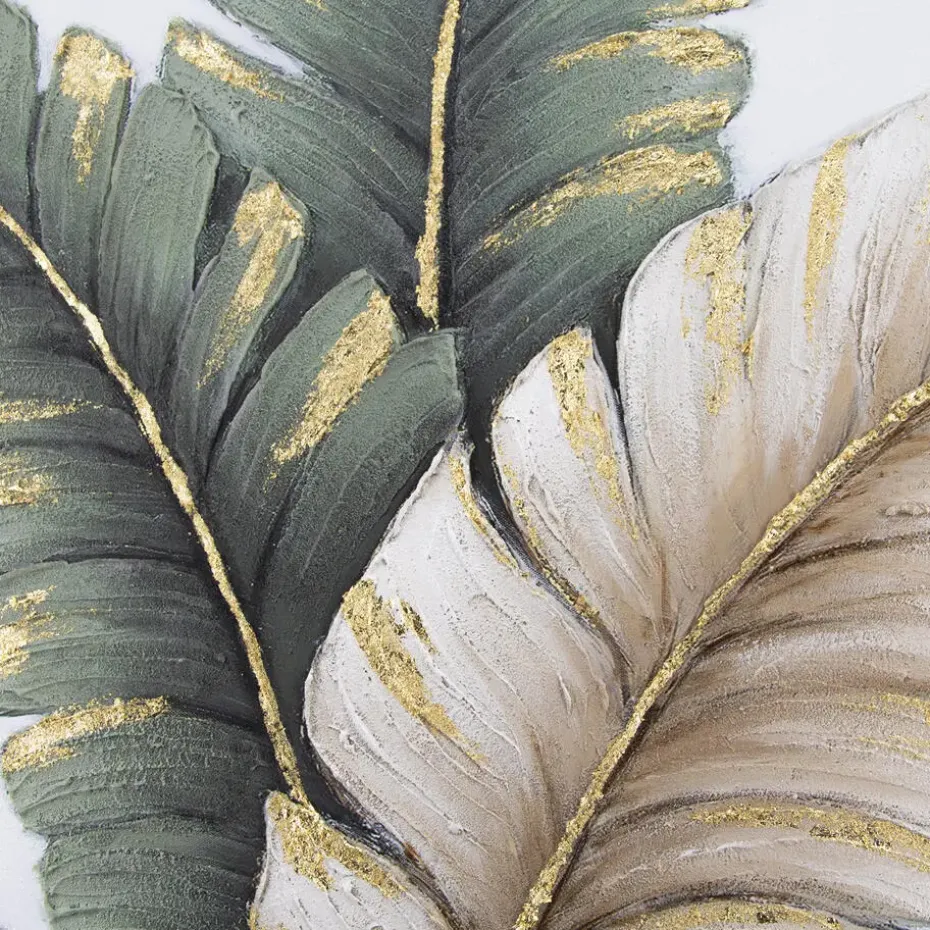 Art for the Home Handgeschilderd Canvas Lush Leaves 100x70cm
