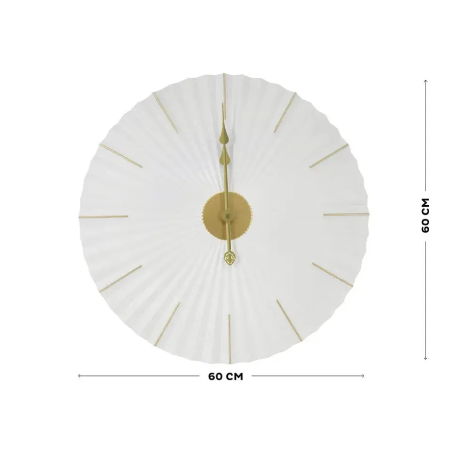 Art for the Home Klok Luxe wit en goud Hangende Klok Origami 60cm