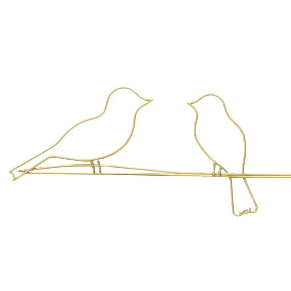 Art for the Home Metal Art Vogels op draad goud 60x12,5cm