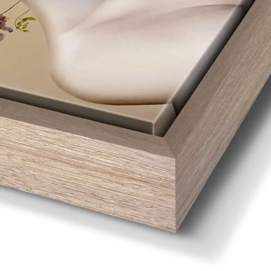 Art Frame Vrouw met bloemen - 118 x 70cm - Goudkleurig