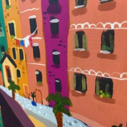 Art voor de Home Canvas Boogvormig Kleuren aan de Italiaanse Kust